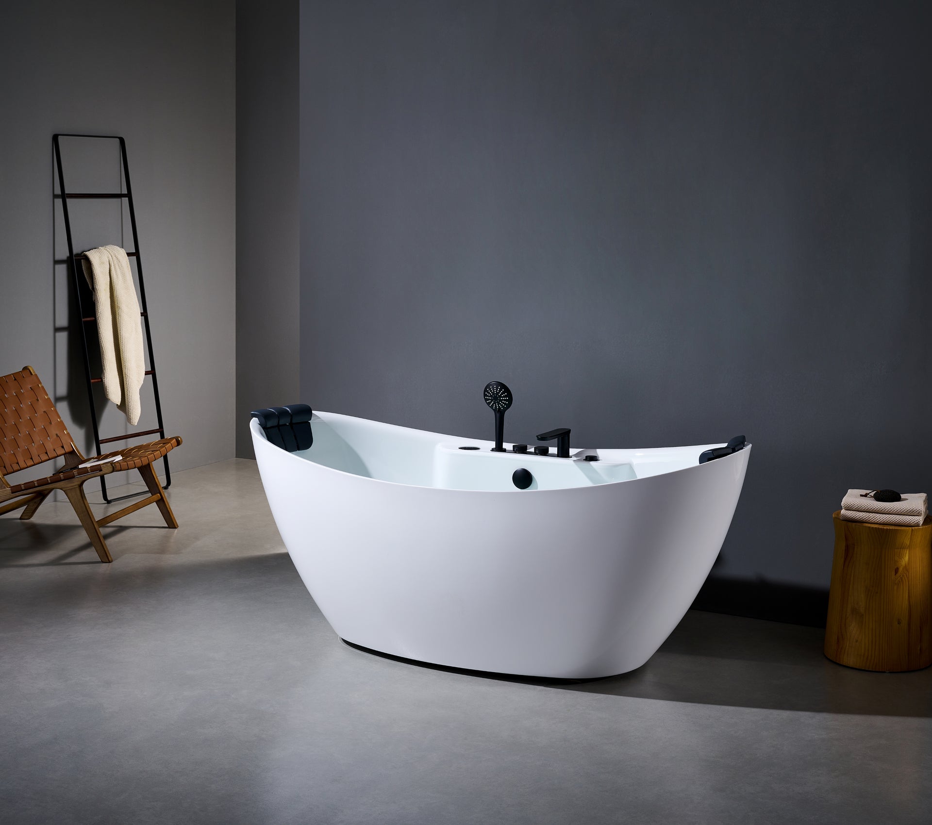 Norkaya AeroPulse 67×32 Drop-In Combo Whirlpool Bathtub, Chromatherapy LED, 1–2 Person, Right Drain