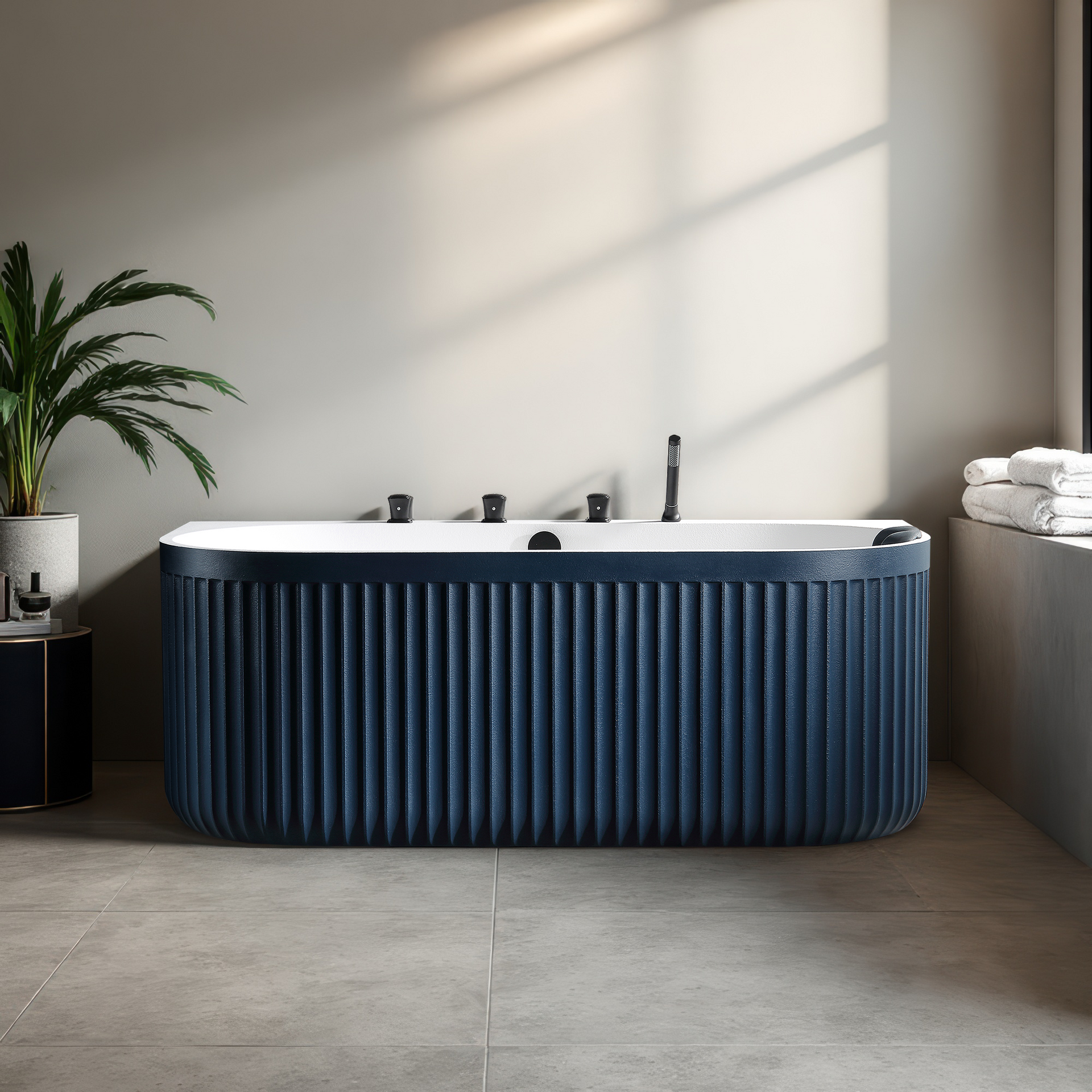 67 '' Eterna Stone Hydrotherapy Freestanding Whirlpool