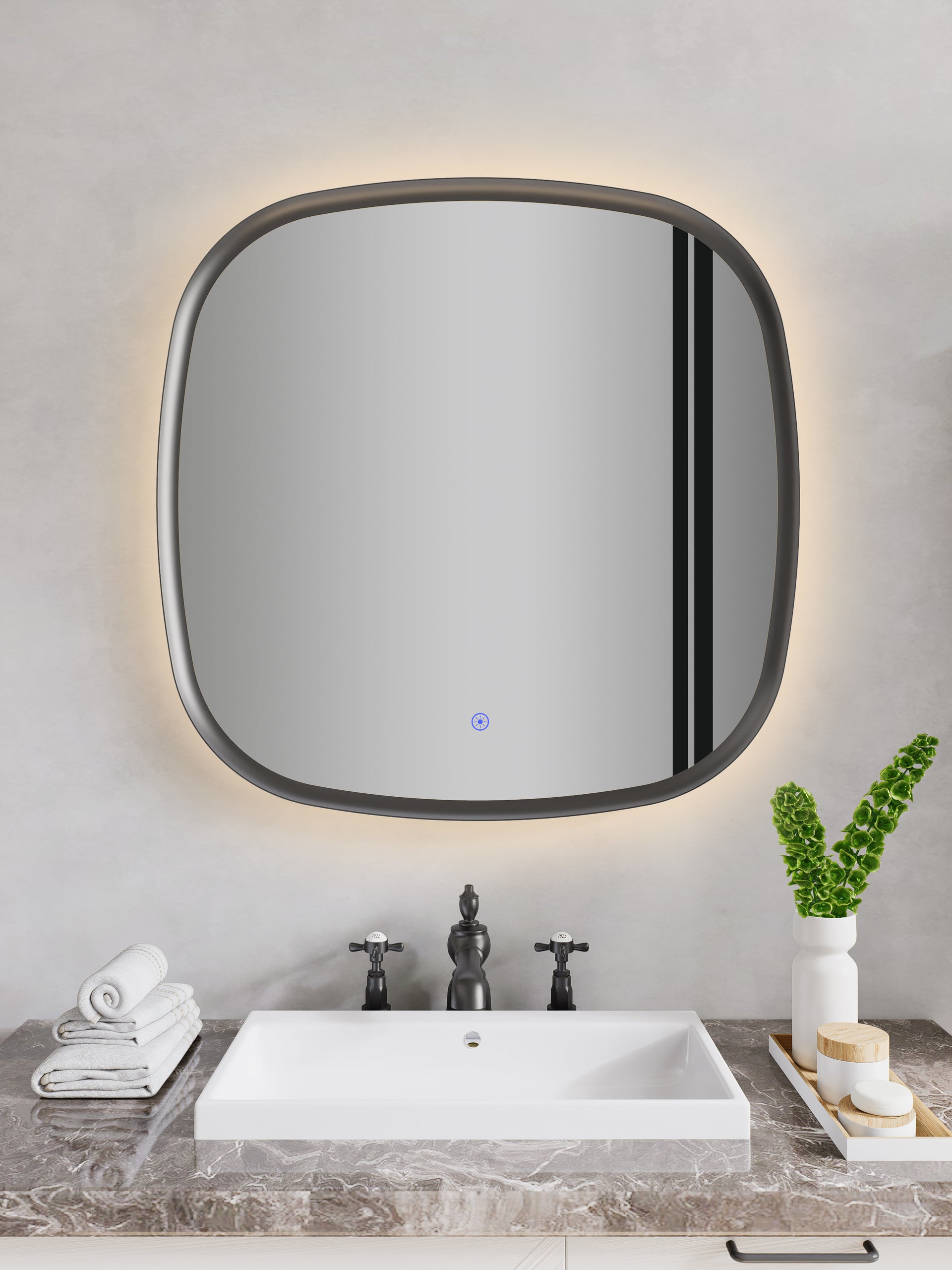 Legacy Oval Bath Wall Mirror in Nickel